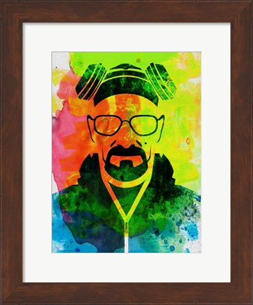 Framed Walter White Watercolor 1 Print