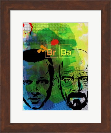 Framed Br Ba Watercolor 2 Print