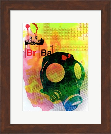 Framed Br Ba Watercolor 3 Print