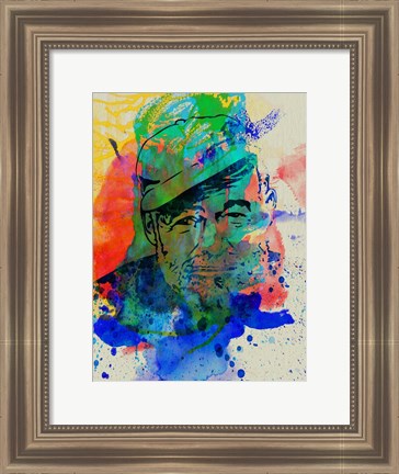 Framed Hemingway Watercolor 2 Print