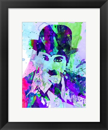 Framed Chaplin Watercolor Print