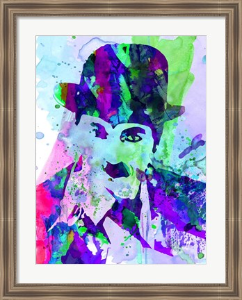 Framed Chaplin Watercolor Print