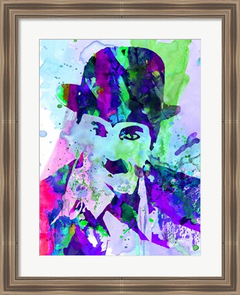 Framed Chaplin Watercolor Print