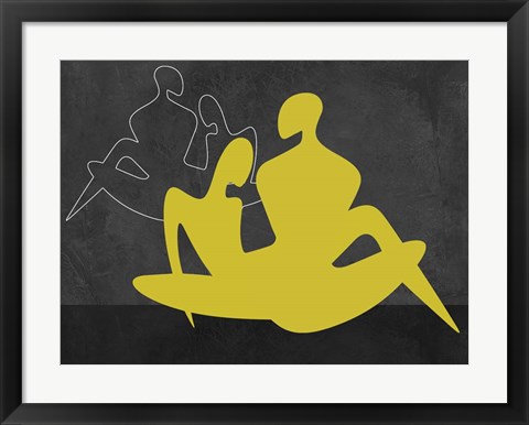 Framed Yellow Couple Print