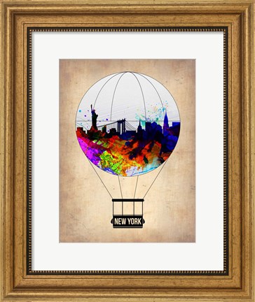 Framed New York Air Balloon Print