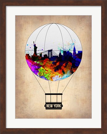 Framed New York Air Balloon Print