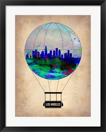 Framed Los Angeles Air Balloon Print