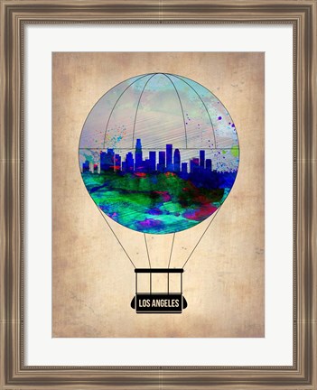 Framed Los Angeles Air Balloon Print