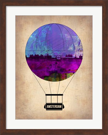 Framed Amsterdam Air Balloon Print