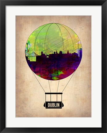 Framed Dublin Air Balloon Print