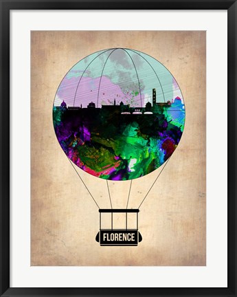 Framed Florence Air Balloon Print