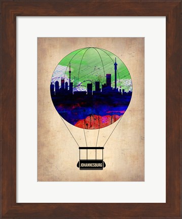 Framed Johannesburg Air Balloon Print