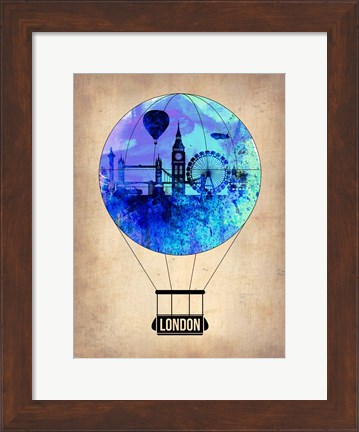 Framed London Air Balloon Print