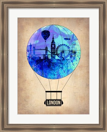 Framed London Air Balloon Print