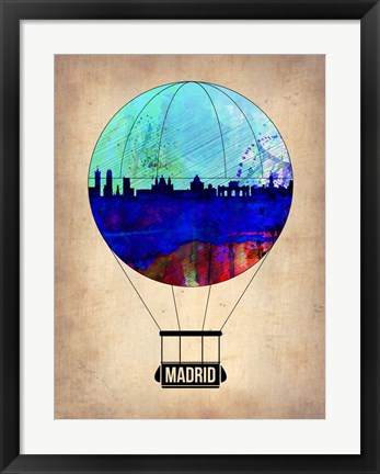 Framed Madrid Air Balloon Print