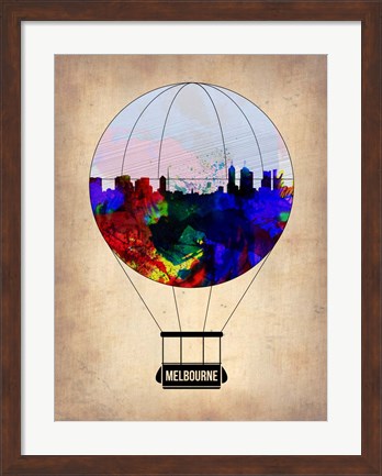 Framed Melbourne Air Balloon Print