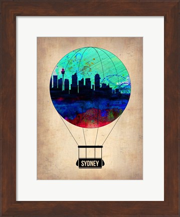 Framed Sydney Air Balloon Print