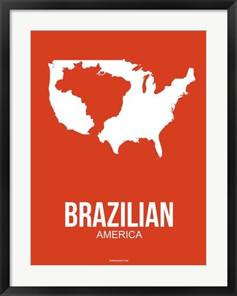 Framed Brazilian America 1 Print