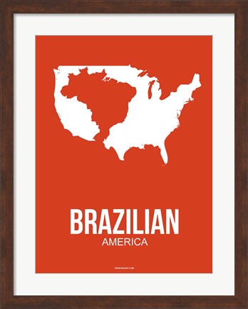 Framed Brazilian America 1 Print