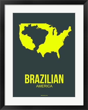 Framed Brazilian America 2 Print