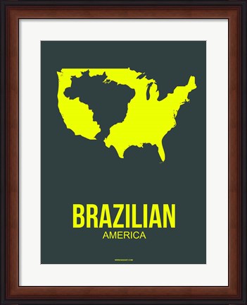 Framed Brazilian America 2 Print