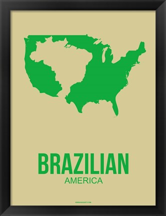 Framed Brazilian America 3 Print