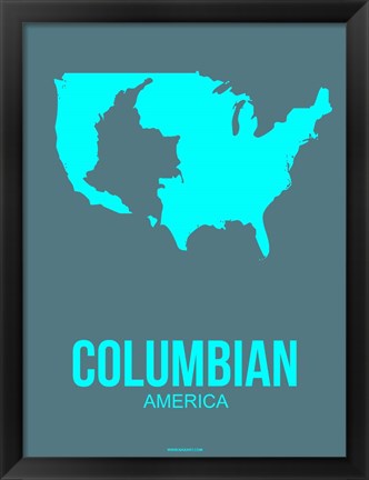 Framed Columbian America Poster 2 Print