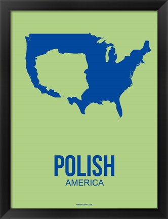 Framed Polish America 3 Print