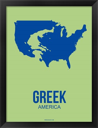 Framed Greek America 2 Print