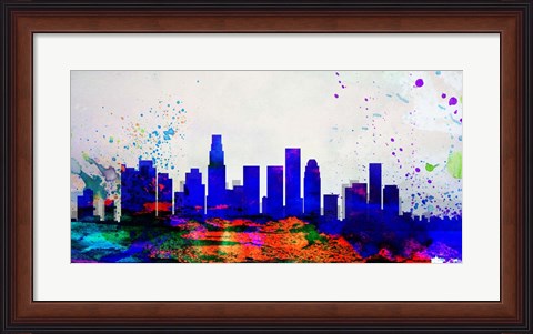 Framed Los Angeles City Skyline Print