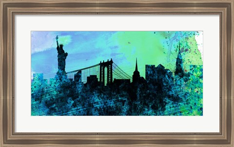 Framed New York City Skyline Print