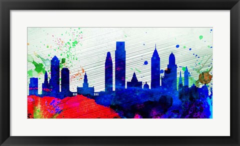 Framed Philadelphia City Skyline Print