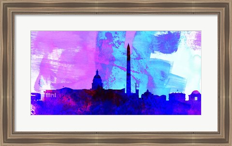 Framed Washington DC City Skyline Print