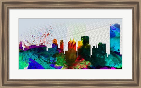 Framed Buffalo City Skyline Print