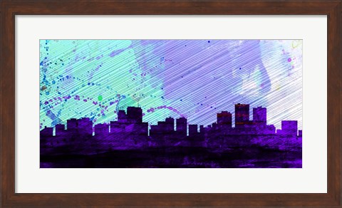 Framed Anchorage City Skyline Print