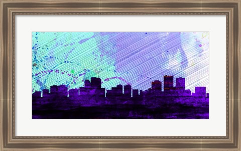 Framed Anchorage City Skyline Print