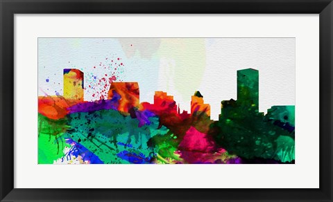 Framed Baltimore City Skyline Print