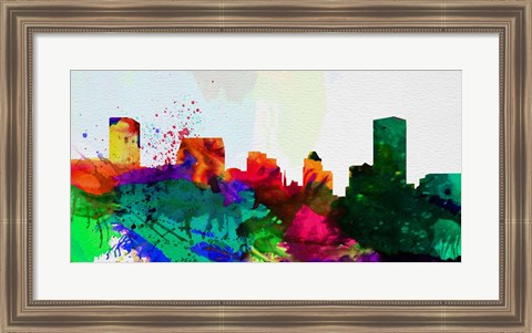 Framed Baltimore City Skyline Print