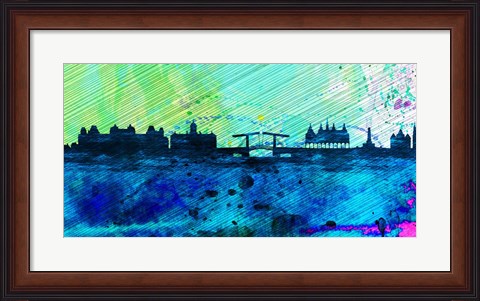 Framed Amsterdam City Skyline Print