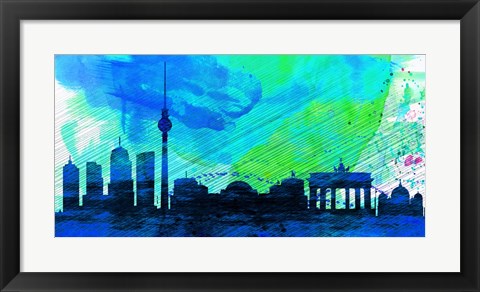 Framed Berlin City Skyline Print