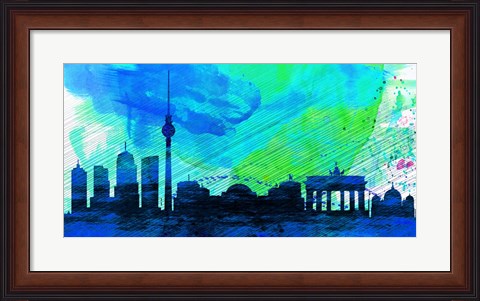 Framed Berlin City Skyline Print