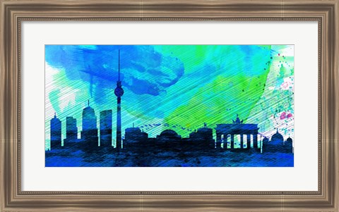 Framed Berlin City Skyline Print