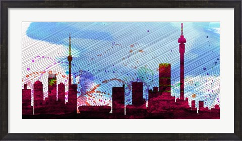 Framed Johannesburg City Skyline Print