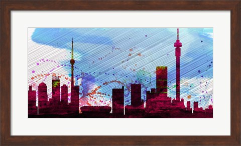 Framed Johannesburg City Skyline Print