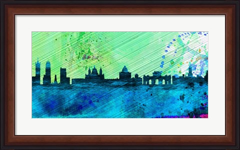 Framed Madrid City Skyline Print