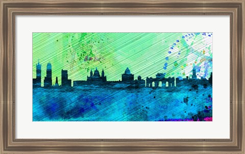 Framed Madrid City Skyline Print