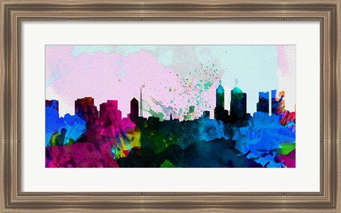 Framed Melbourne City Skyline Print