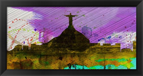Framed Rio City Skyline Print