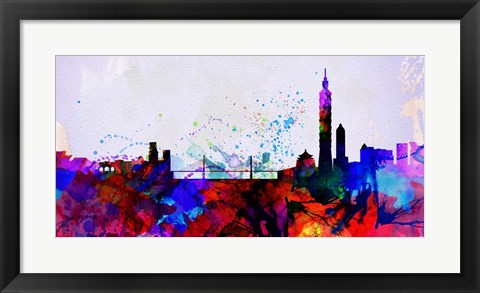 Framed Taipei City Skyline Print