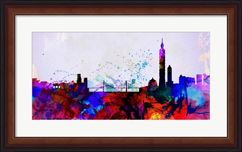 Framed Taipei City Skyline Print